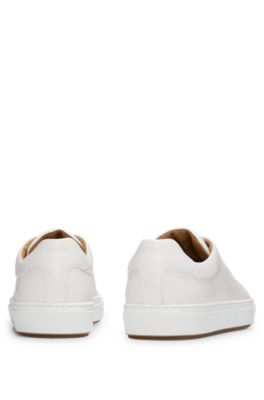 BOSS - Leather cupsole trainers with logo details crafted in Italy