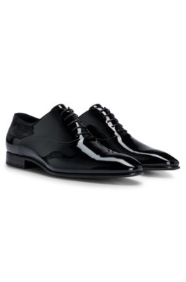 Chaussures Oxford Plates Pour Femme - Cuir Verni, Bout Pointu, Lacets, Tailles 31 à 52 EU