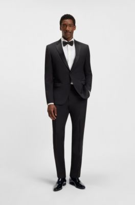 Patent leather Oxford shoes with a pointed shape, Black