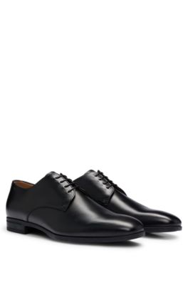 BOSS Leather Derby shoes with rubber sole Black