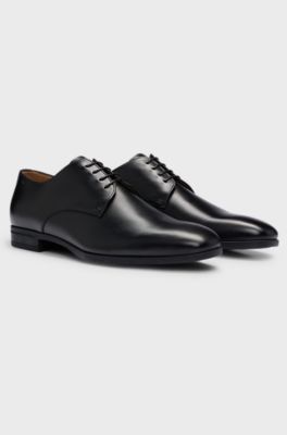 Leather Derby shoes with rubber sole, Black