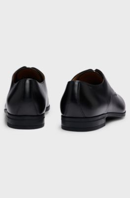 Leather Derby shoes with rubber sole, Black