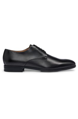 Leather Derby shoes with rubber sole, Black