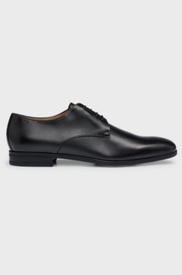Leather Derby shoes with rubber sole, Black