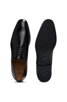 Leather Derby shoes with rubber sole, Black