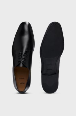 Leather Derby shoes with rubber sole, Black