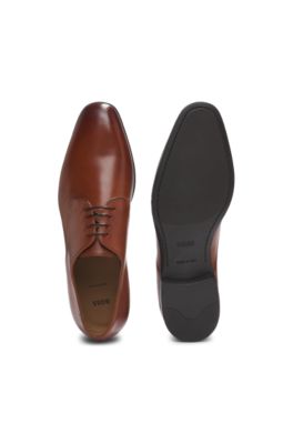 BOSS Leather Derby shoes with rubber sole