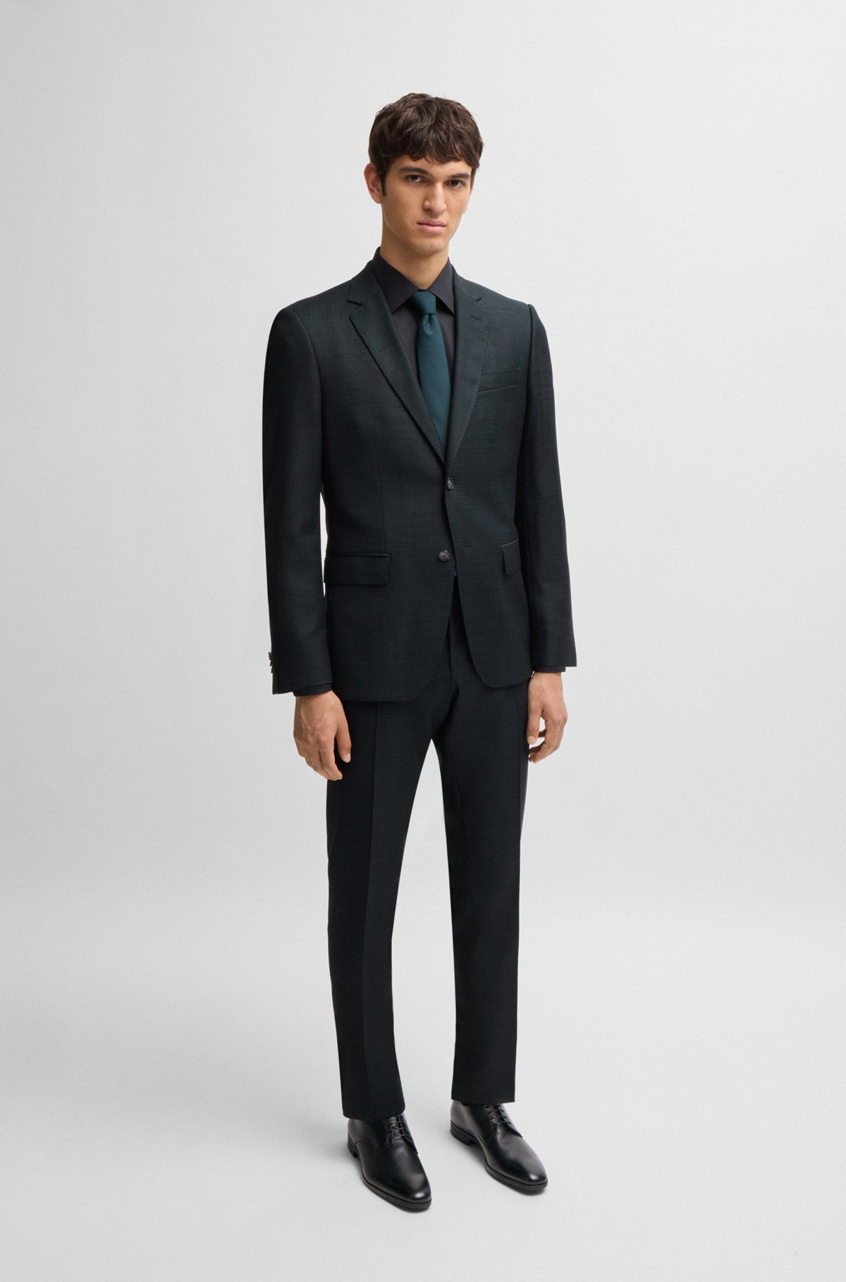BOSS - ダービーシューズ エンボスレザー パデッドインソール BOSS - ダービーシューズ エンボスレザー パデッドインソール