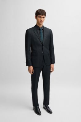 Derby shoes in structured leather with padded insole, Black