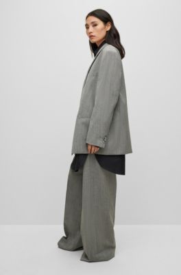 Oversized Shirt in Cotton Poplin, Black