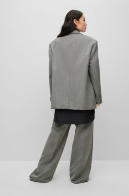 Oversized Shirt in Cotton Poplin, Black