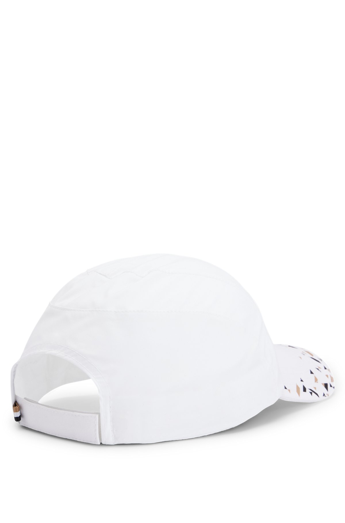 BOSS x Matteo Berrettini verstellbare Cap aus Nylon mit Print, Weiß