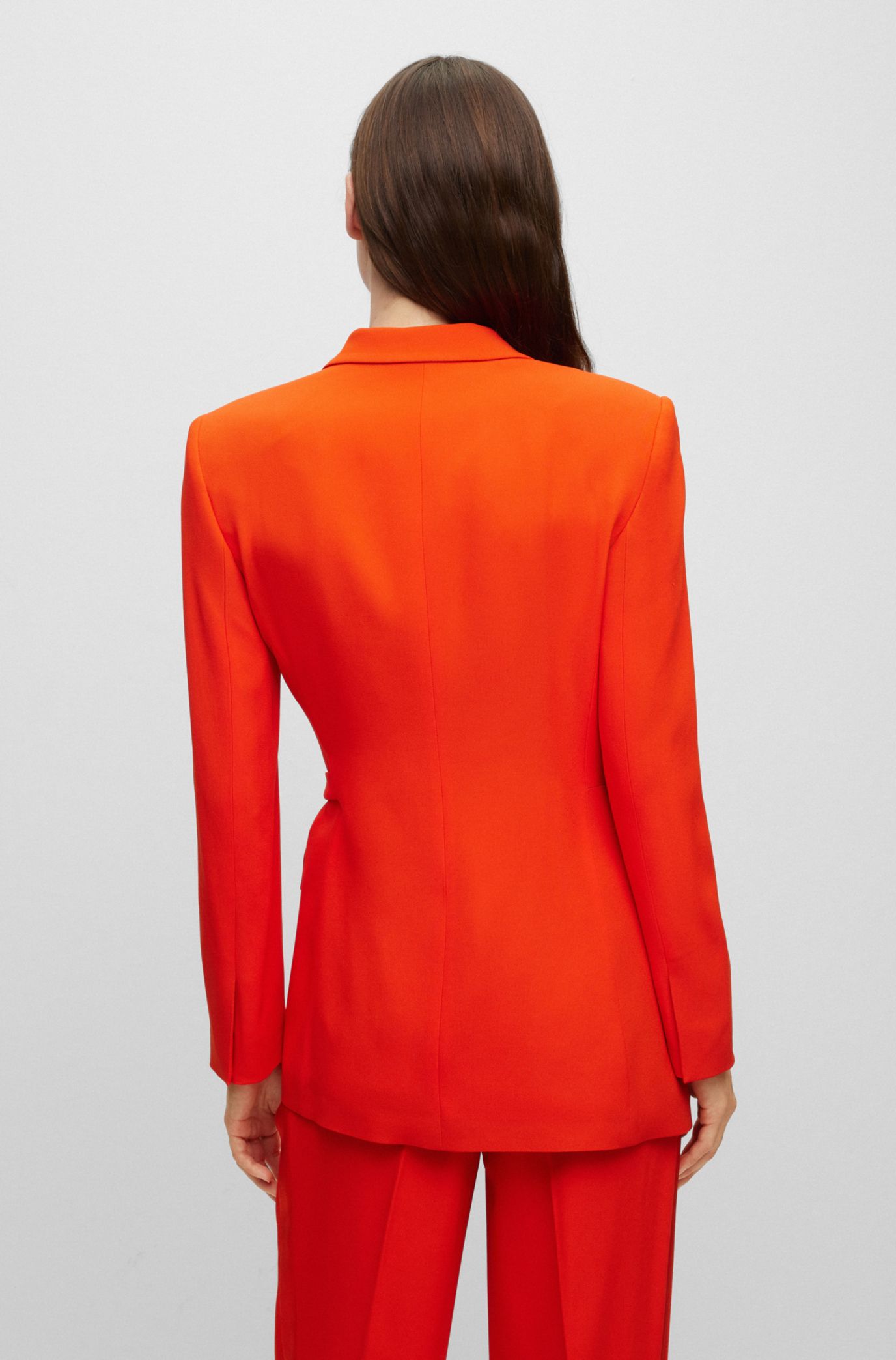 Orange discount blazer suit