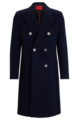 Hugo boss store navy overcoat