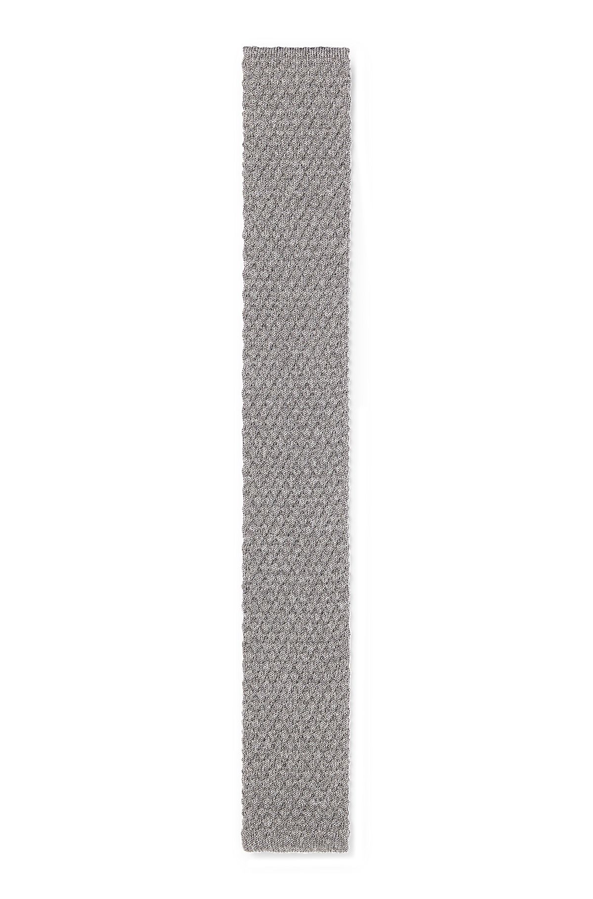 Krawatte aus reiner Seide mit Jacquard-Struktur, Silber
