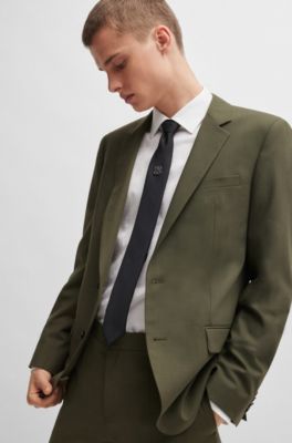 HUGO - Slim-fit suit in performance-stretch fabric