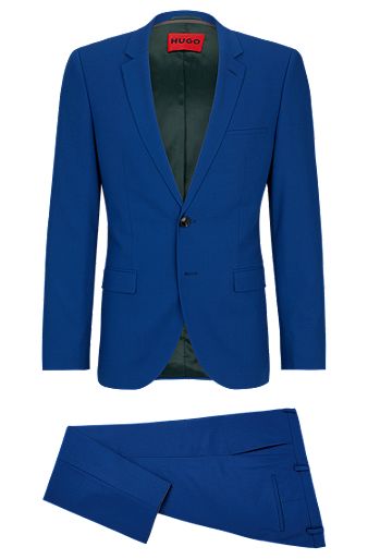 Extra Slim-Fit Anzug aus Performance-Stretch-Gewebe, Blau