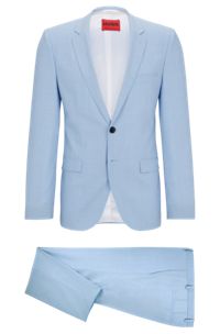 Extra-slim-fit suit in performance-stretch fabric, Light Blue