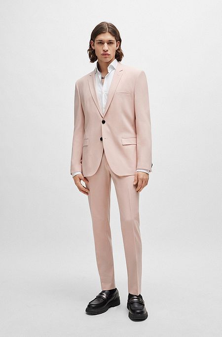 Extra-slim-fit suit in performance-stretch fabric, light pink
