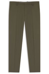 Modern-fit trousers in performance-stretch material, Khaki