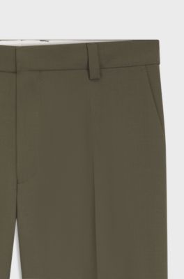 Modern-fit trousers in performance-stretch material, Khaki