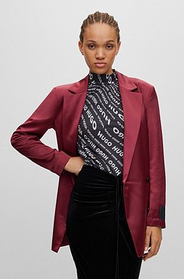 Elegant Red Long Blazers for Women by HUGO BOSS