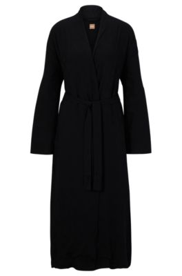 BOSS Monogramjacquard dressing gown in satin