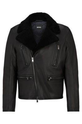 Hugo boss shearling jacket best sale