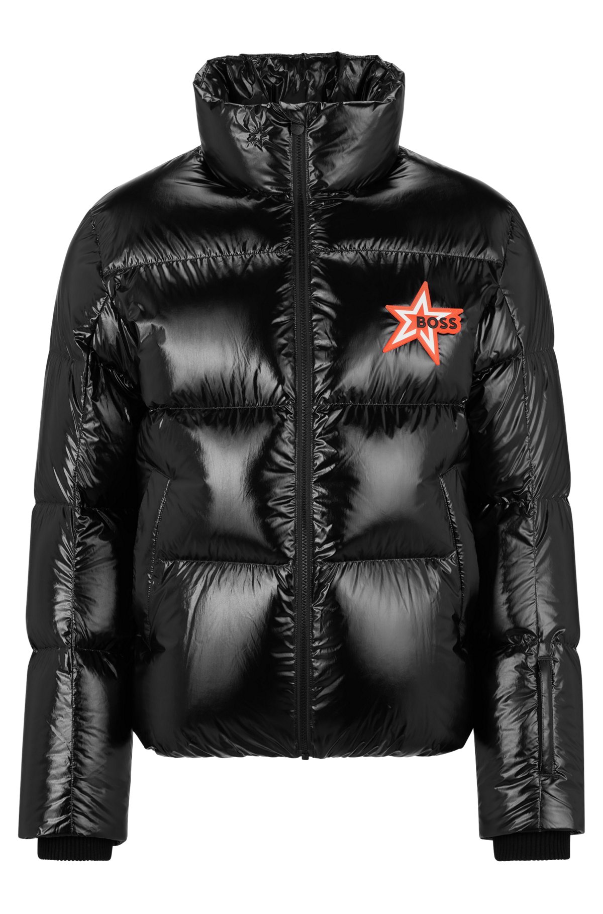 BOSS x Perfect Moment ski jacket with capsule branding, Black