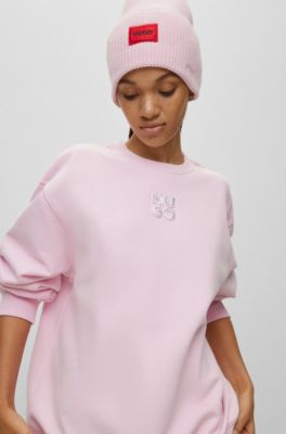 HUGO Relaxedfit sweatshirt with embossed stacked logo
