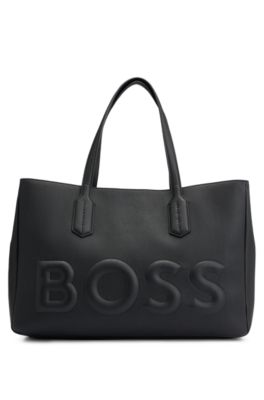 BOSS - トートバッグ フェイクレザー デボスロゴ