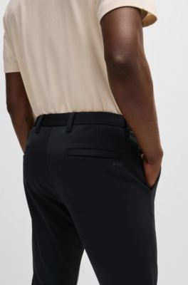 BOSS - Slim-Fit Hose aus wasserdichtem Softshell 
