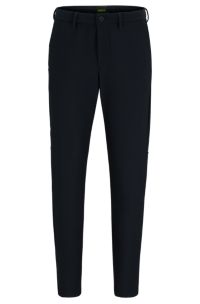 Slim-fit trousers in waterproof softshell material, Dark Blue