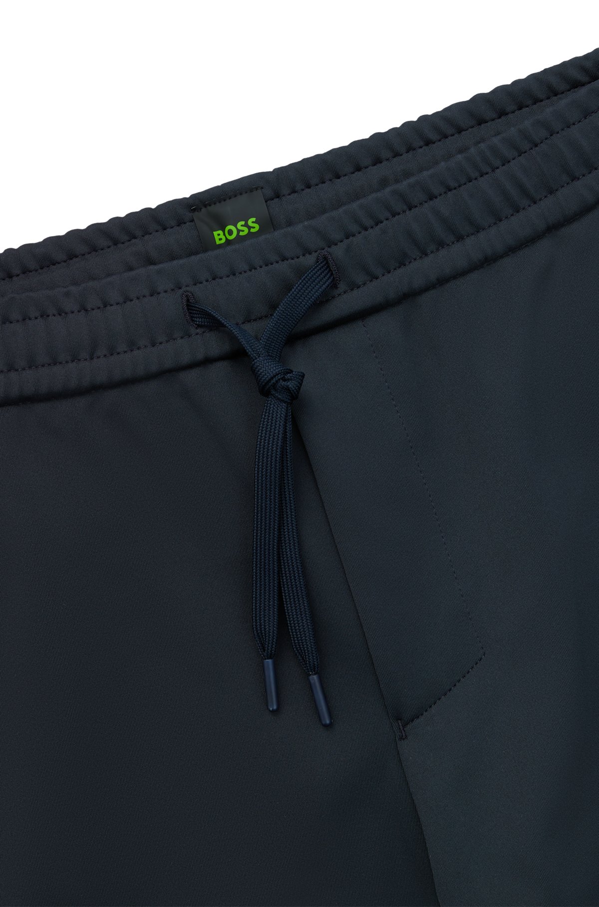 Tapered-fit trousers in waterproof softshell material, Dark Blue