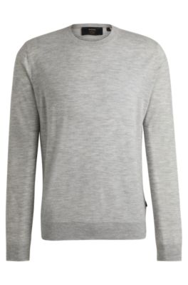 Regular-fit sweater in cashmere, Light Grey