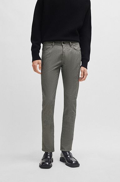 Slim-fit jeans in two-tone brushed twill, Grey