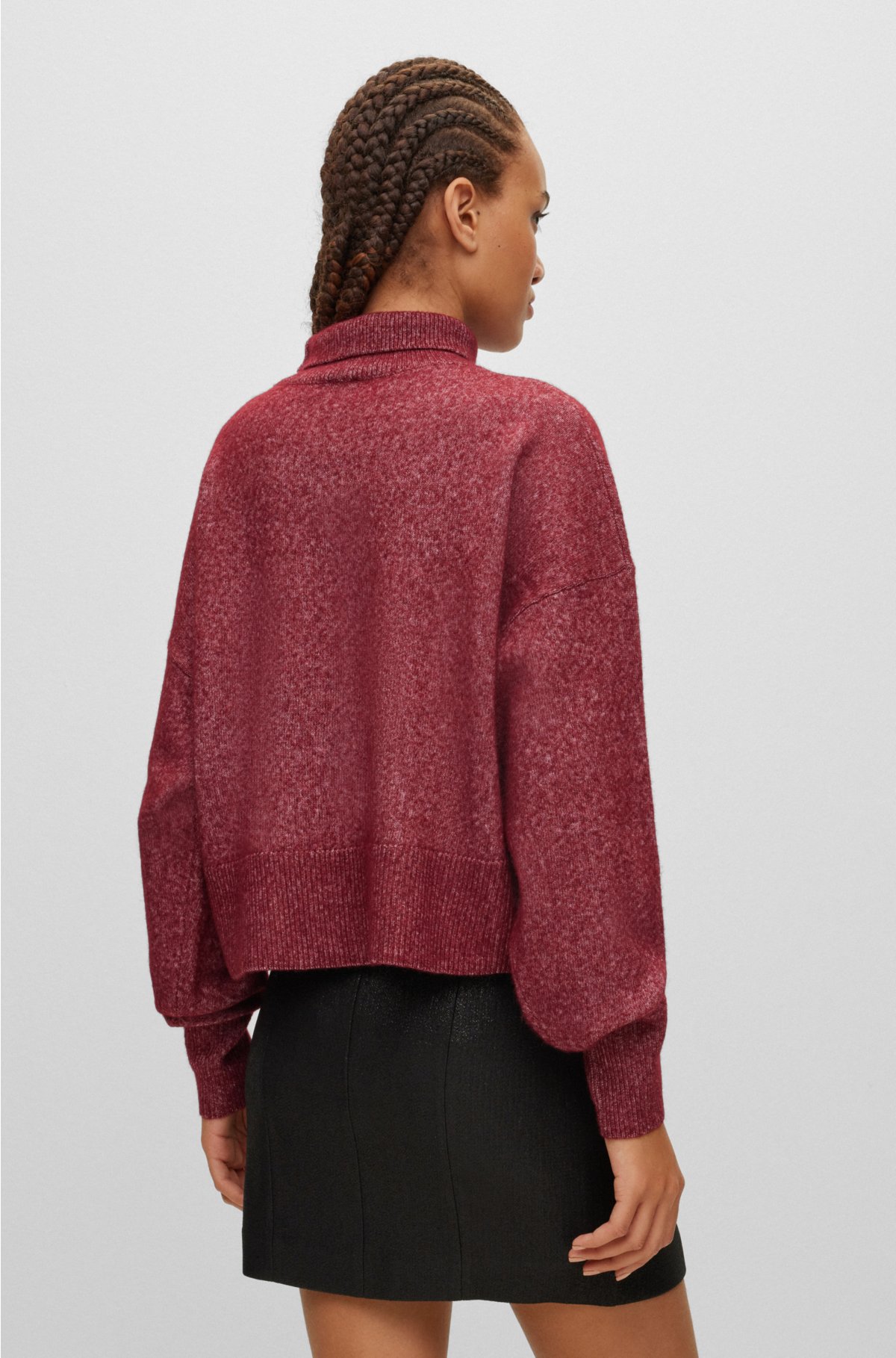 High Risk Red Red Sequins Logo Wool Mix Cardigan