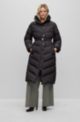Slim-Fit Daunenjacke mit wasserabweisendem Finish, Schwarz
