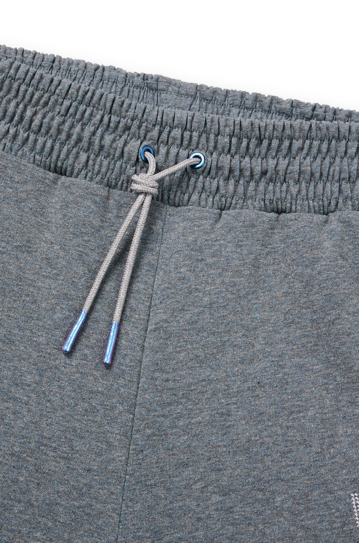 Cotton-blend tracksuit bottoms with embellished logo, Grey