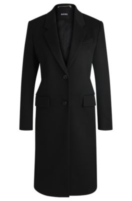 BOSS Slim fit coat in virgin wool and cashmere