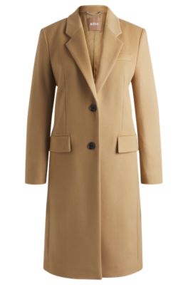 BOSS Slim fit coat in virgin wool and cashmere