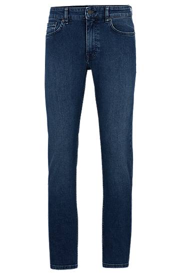 Slim-fit jeans in pure-blue comfort-stretch denim, Hugo boss