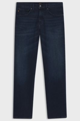 Maine regular-fit jeans in blue comfort-stretch denim, Dark Blue