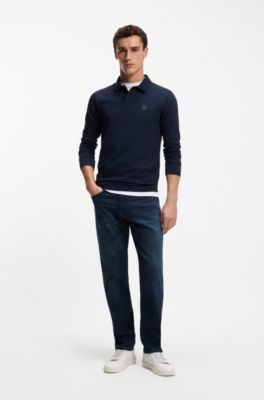 Maine regular-fit jeans in blue comfort-stretch denim, Dark Blue