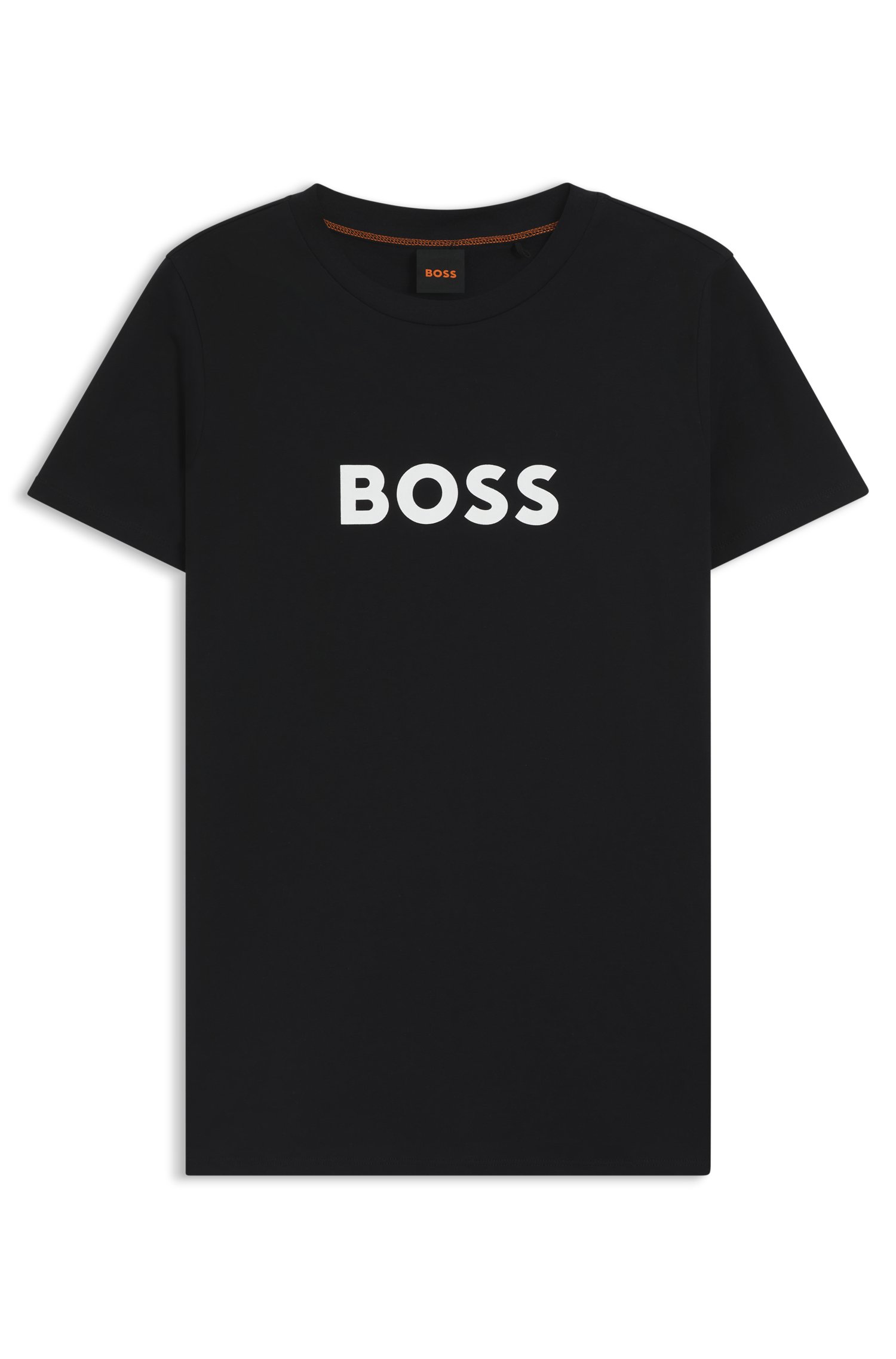 Boss Cotton-jersey T-shirt with contrast logo dam – bild 3