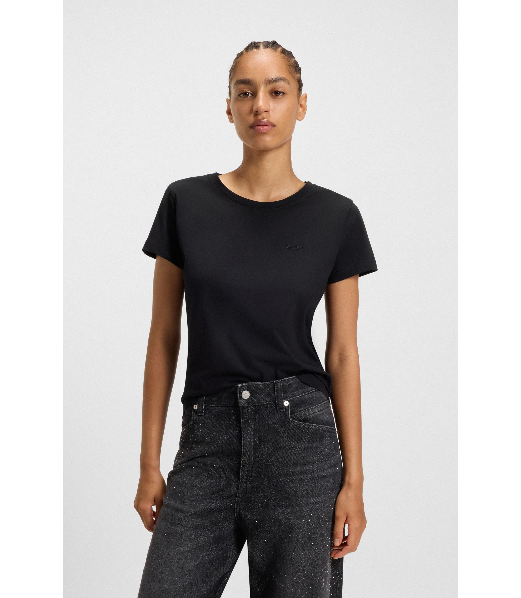 Slim-Fit T-Shirt aus Baumwolle mit Logo-Detail