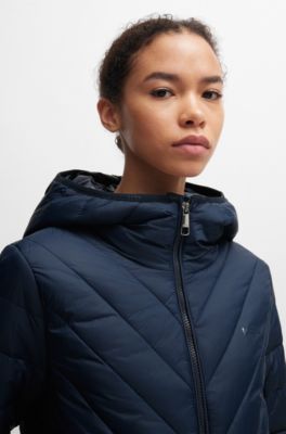 BOSS - Wasserabweisende Regular-Fit Jacke mit tonalem Logo