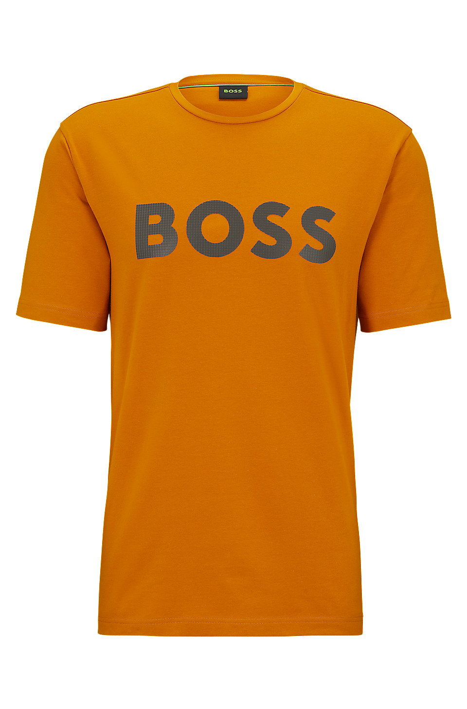 BOSS - 데코레이션 리플렉티브 로고 스트레치 코튼 티셔츠