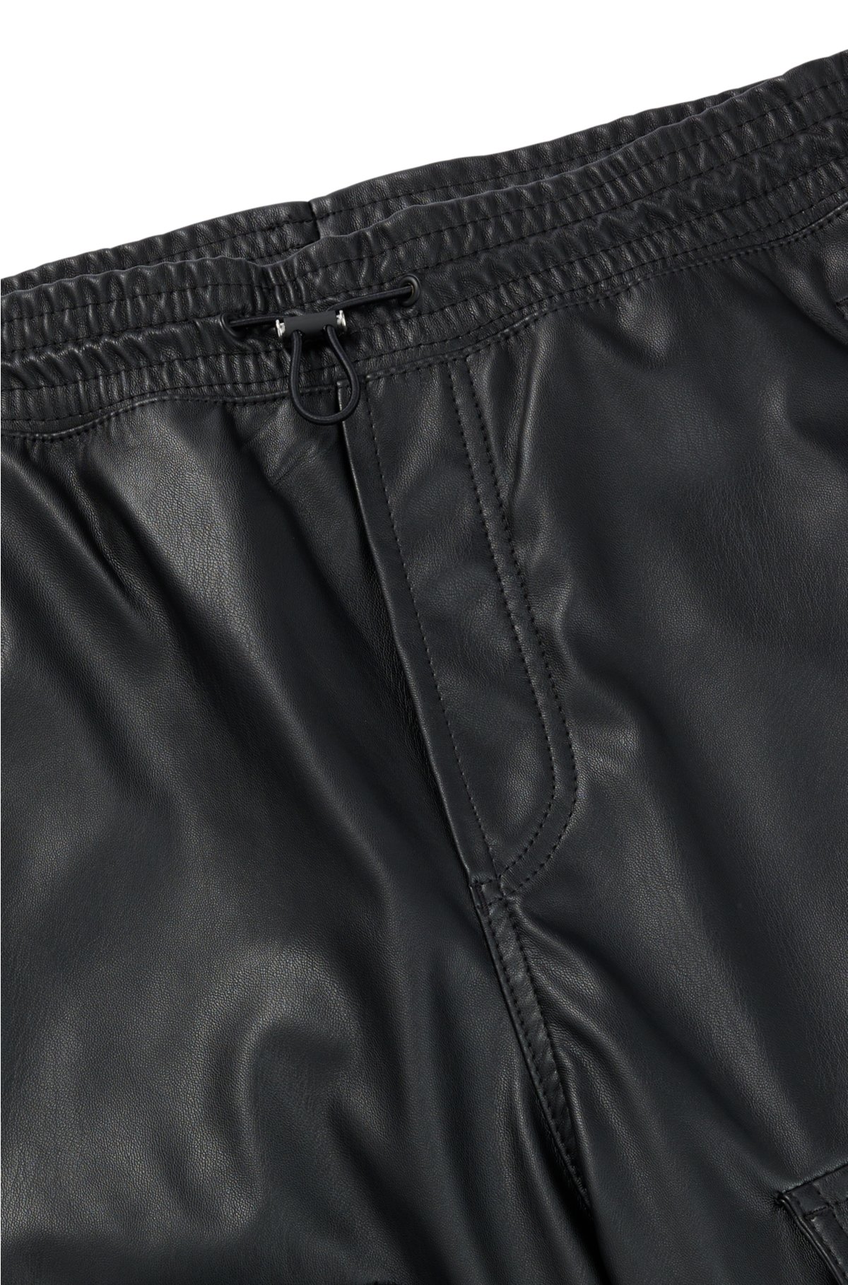 HUGO - leather regular-fit cargo in faux trousers Cuffed