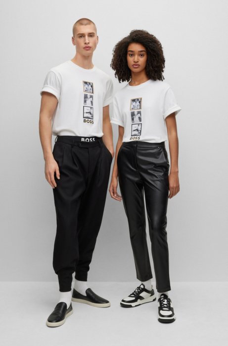 Hugo Boss Boss X Bruce Lee Gender-neutral T-shirt With Special Artwork In White